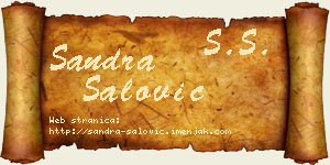 Sandra Šalović vizit kartica